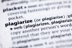 Dictionary entry for the word plagiarise